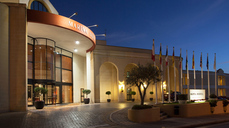 marina hotel corinthia beach resort malta entrance