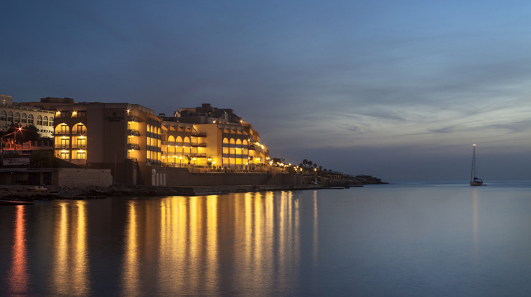 marina hotel corinthia beach resort malta night