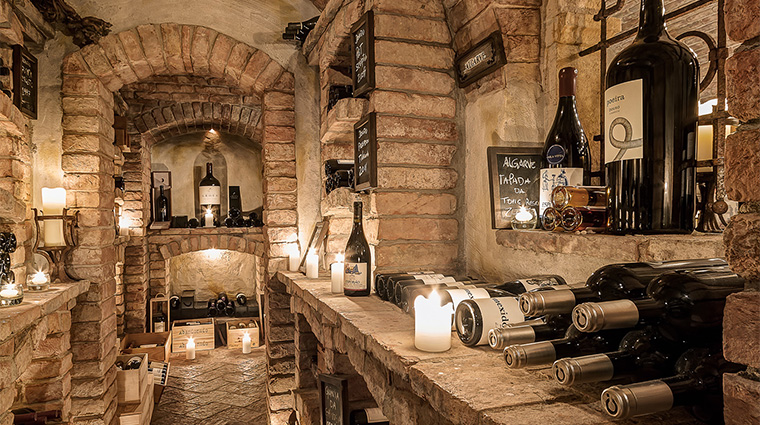 vila vita parc wine cellar corridor