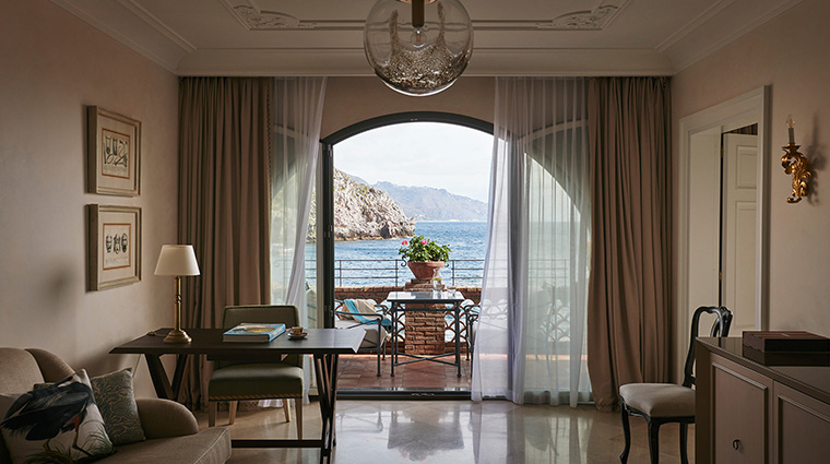 villa sant andrea a belmond hotel taormina mare living room view