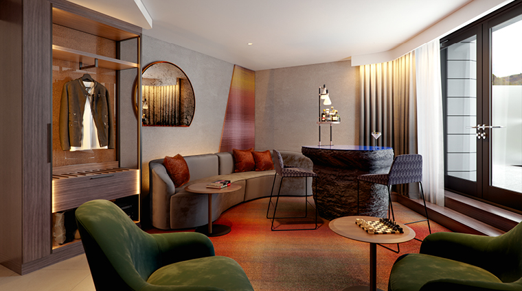 w edinburgh corner suite with terrace living room