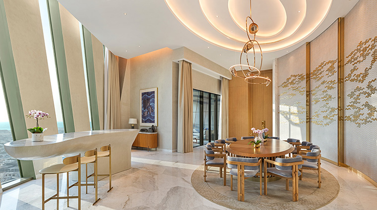 mandarin oriental downtown dubai dining area