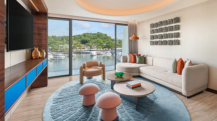 w singapore sentosa cove suite living room