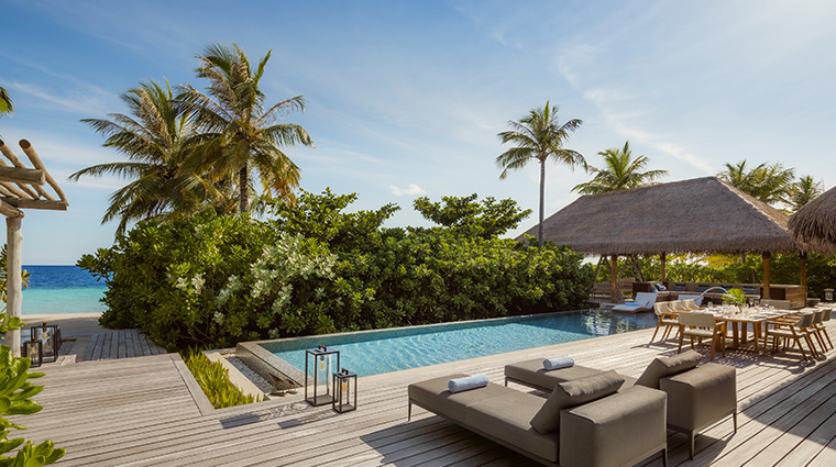 waldorf astoria maldives ithaafushi 3 bedroom beach villa terrace