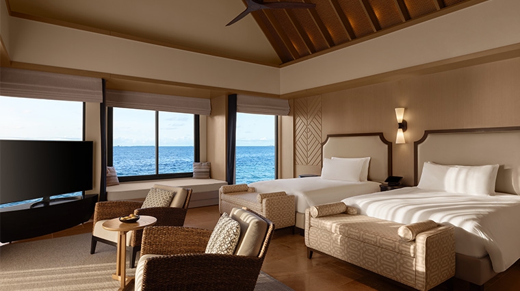 waldorf astoria maldives ithaafushi reef villa twin beds