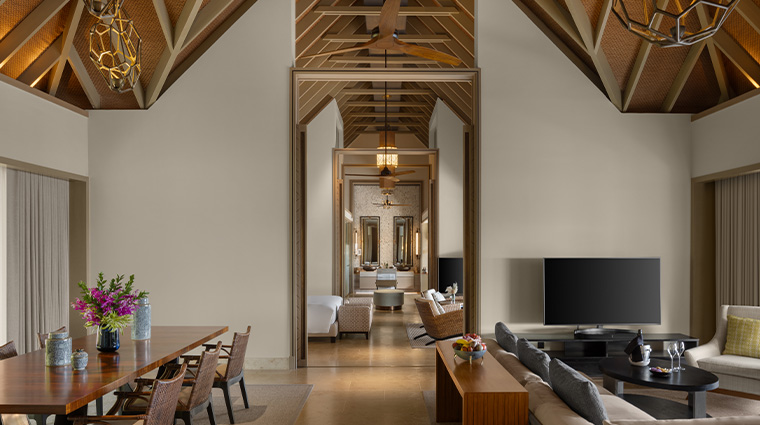 waldorf astoria maldives ithaafushi two bedroom villa living area