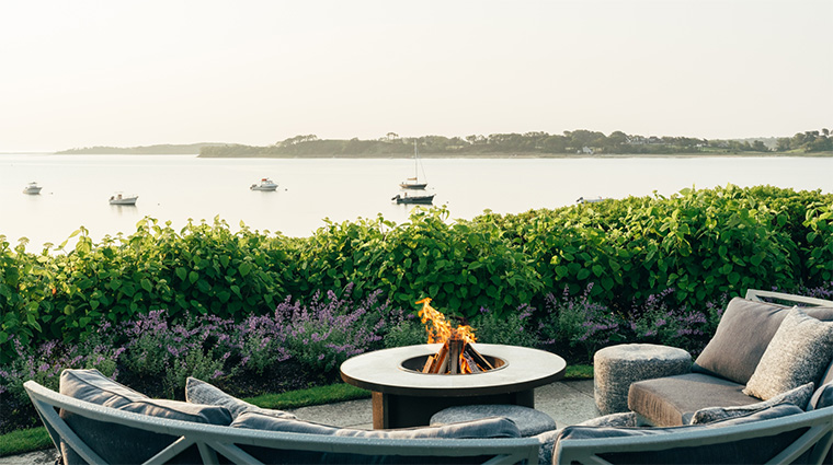 10wequassett firepit at sunset