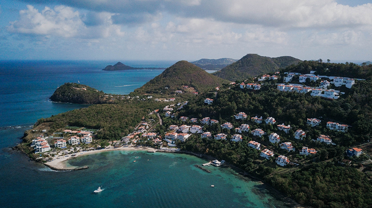 windjammer landing villa beach resort aerial view wide