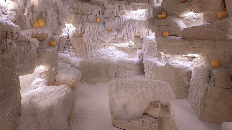 zenova spa and wellness snow room