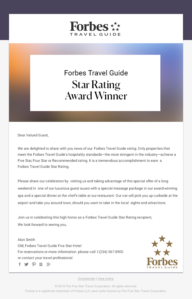 how to become a forbes travel guide inspector